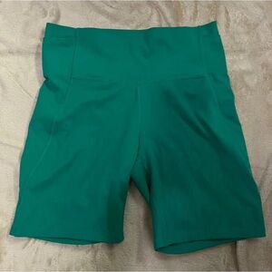 Green bike shorts